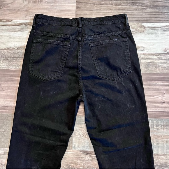 Denim x Alexander Wang 003 Boy Fit Jean Size 30 Black Fade Button Fly Distressed - Picture 8 of 16